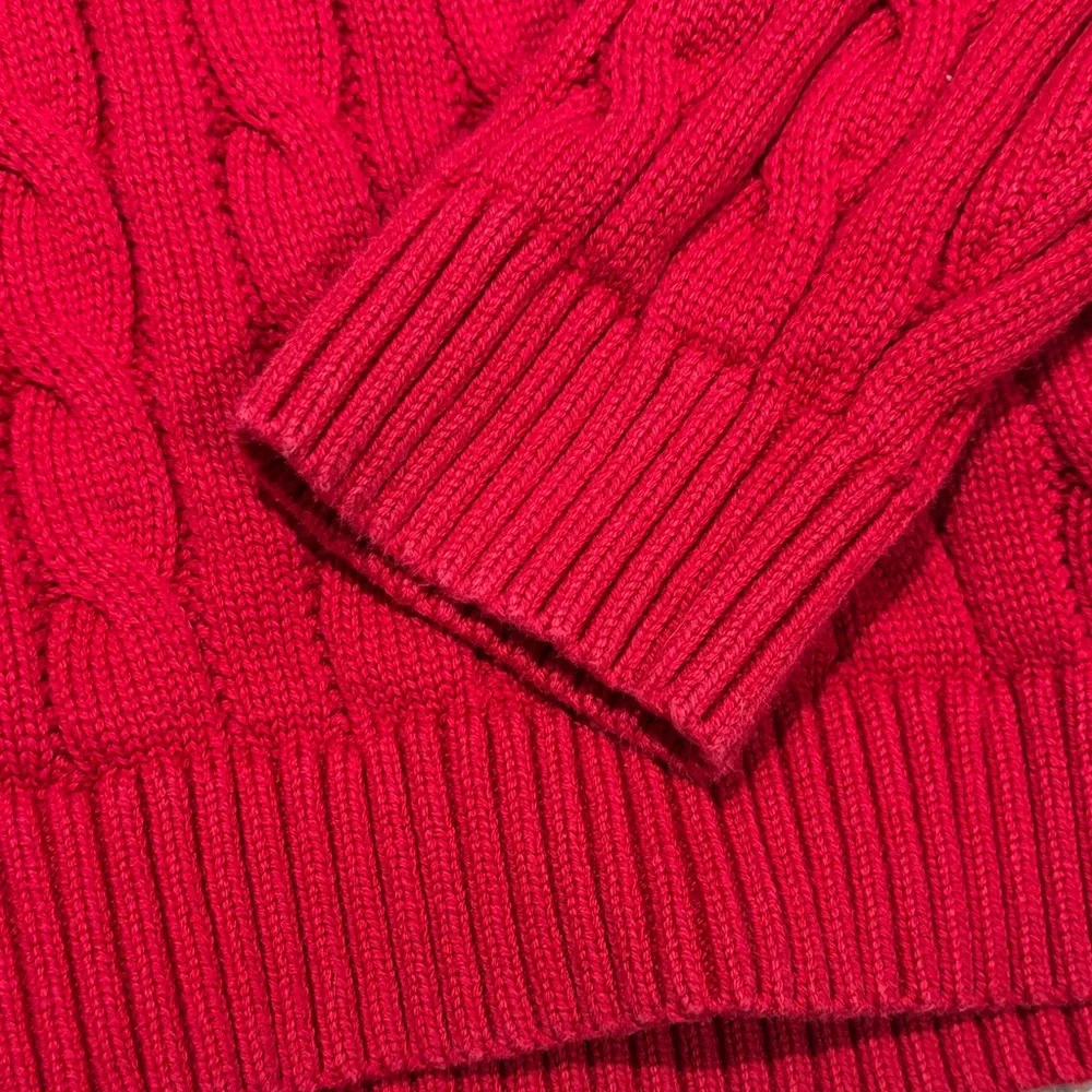 Lauren Ralph Lauren Red Cable Knit Sweater size L - Picture 8 of 12